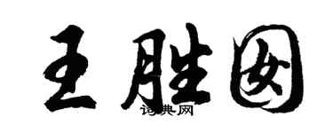 胡問遂王勝囡行書個性簽名怎么寫