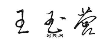 駱恆光王玉營草書個性簽名怎么寫