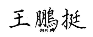 何伯昌王鵬挺楷書個性簽名怎么寫