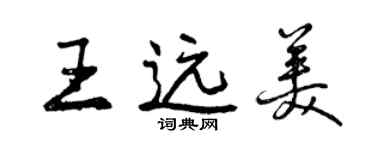曾慶福王遠美行書個性簽名怎么寫