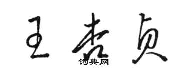 駱恆光王杏貞草書個性簽名怎么寫