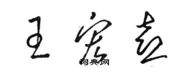 駱恆光王宏喜草書個性簽名怎么寫