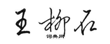 駱恆光王柳石行書個性簽名怎么寫