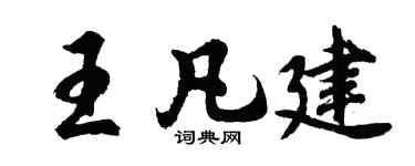 胡問遂王凡建行書個性簽名怎么寫