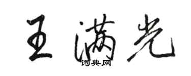 駱恆光王滿光行書個性簽名怎么寫