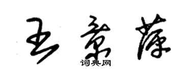 朱錫榮王景萍草書個性簽名怎么寫