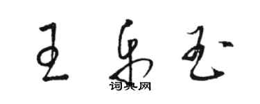 駱恆光王樂玉草書個性簽名怎么寫