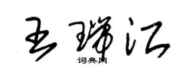 朱錫榮王瑞江草書個性簽名怎么寫