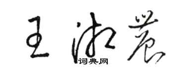 駱恆光王湘農草書個性簽名怎么寫