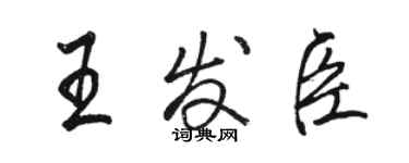 駱恆光王發臣行書個性簽名怎么寫