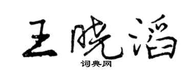 曾慶福王曉滔行書個性簽名怎么寫