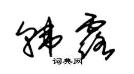 朱錫榮韓露草書個性簽名怎么寫