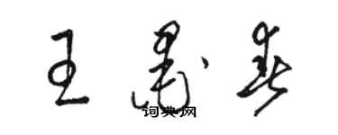 駱恆光王墨春草書個性簽名怎么寫