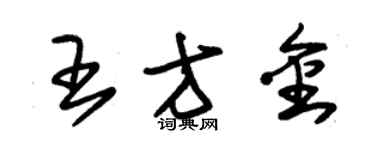 朱錫榮王方金草書個性簽名怎么寫