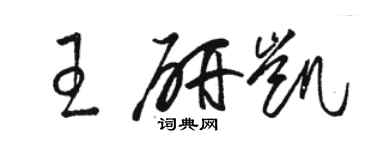 駱恆光王研凱草書個性簽名怎么寫