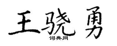 丁謙王驍勇楷書個性簽名怎么寫