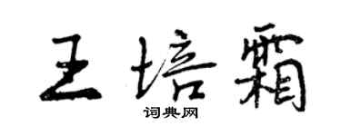 曾慶福王培霜行書個性簽名怎么寫