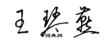 駱恆光王琴燕草書個性簽名怎么寫