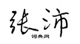 曾慶福張沛行書個性簽名怎么寫