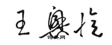 駱恆光王興憶草書個性簽名怎么寫