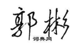駱恆光郭彬行書個性簽名怎么寫
