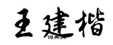 胡問遂王建楷行書個性簽名怎么寫