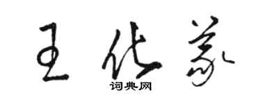 駱恆光王化義草書個性簽名怎么寫