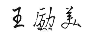 駱恆光王勵美行書個性簽名怎么寫