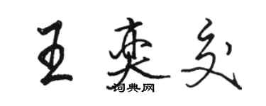 駱恆光王奕交行書個性簽名怎么寫