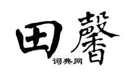 翁闓運田馨楷書個性簽名怎么寫