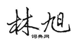 駱恆光林旭行書個性簽名怎么寫