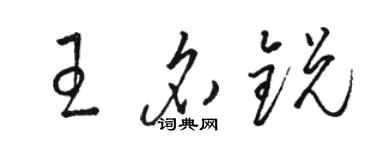 駱恆光王名銳草書個性簽名怎么寫