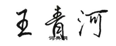 駱恆光王青河行書個性簽名怎么寫