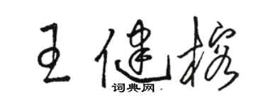 駱恆光王健榕草書個性簽名怎么寫