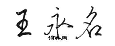 駱恆光王永名行書個性簽名怎么寫