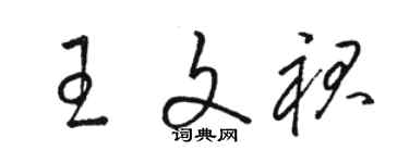 駱恆光王文裙草書個性簽名怎么寫