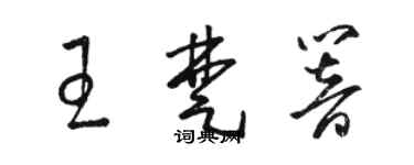 駱恆光王楚響草書個性簽名怎么寫