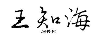 曾慶福王知海行書個性簽名怎么寫