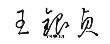 駱恆光王銀貞草書個性簽名怎么寫