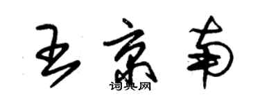 朱錫榮王京南草書個性簽名怎么寫