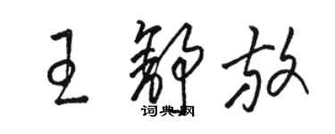 駱恆光王舒放草書個性簽名怎么寫