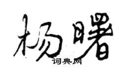 曾慶福楊曙行書個性簽名怎么寫
