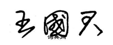 朱錫榮王國君草書個性簽名怎么寫