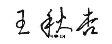 駱恆光王秋杏草書個性簽名怎么寫