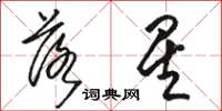 駱恆光落星草書怎么寫