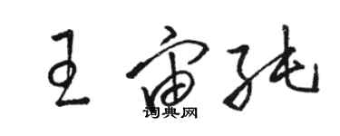 駱恆光王宙純草書個性簽名怎么寫