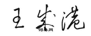 駱恆光王成港草書個性簽名怎么寫