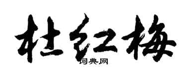 胡問遂杜紅梅行書個性簽名怎么寫