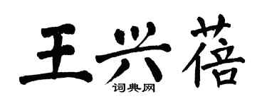翁闓運王興蓓楷書個性簽名怎么寫
