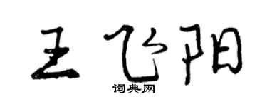 曾慶福王飛陽行書個性簽名怎么寫